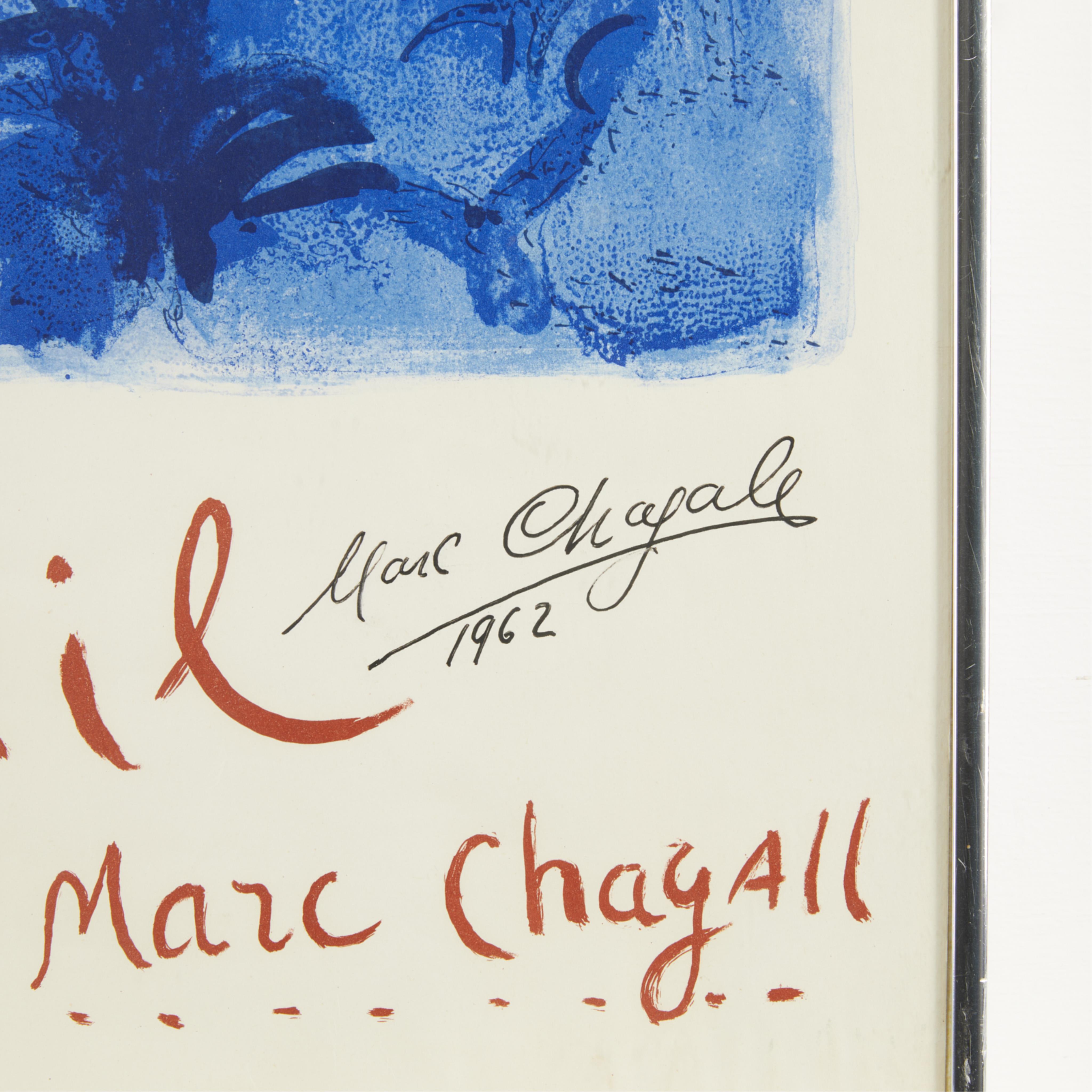 Marc Chagall "Bay of Angels" Signed Poster 1962 - Image 2 of 7