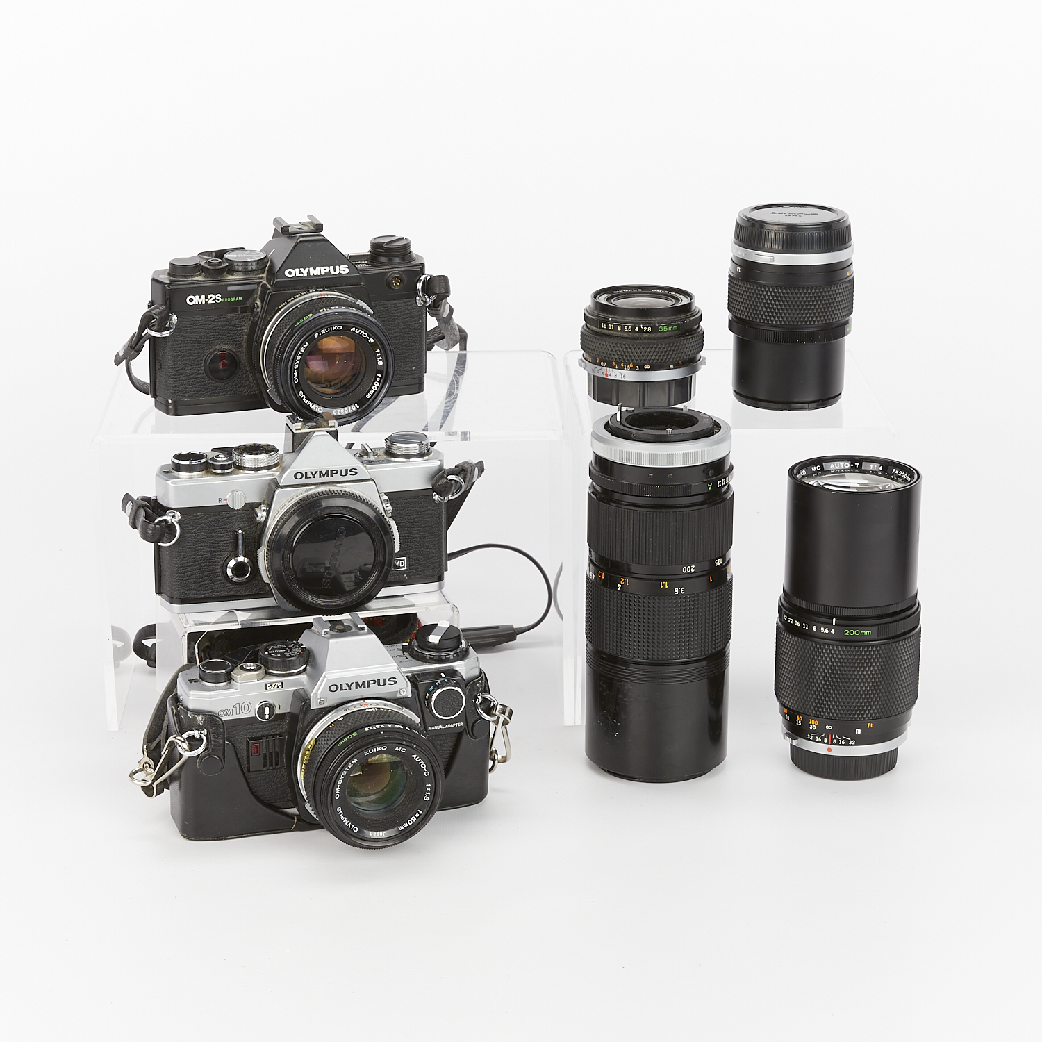 Group of 7 Olympus Cameras & Lenses - Bild 3 aus 8