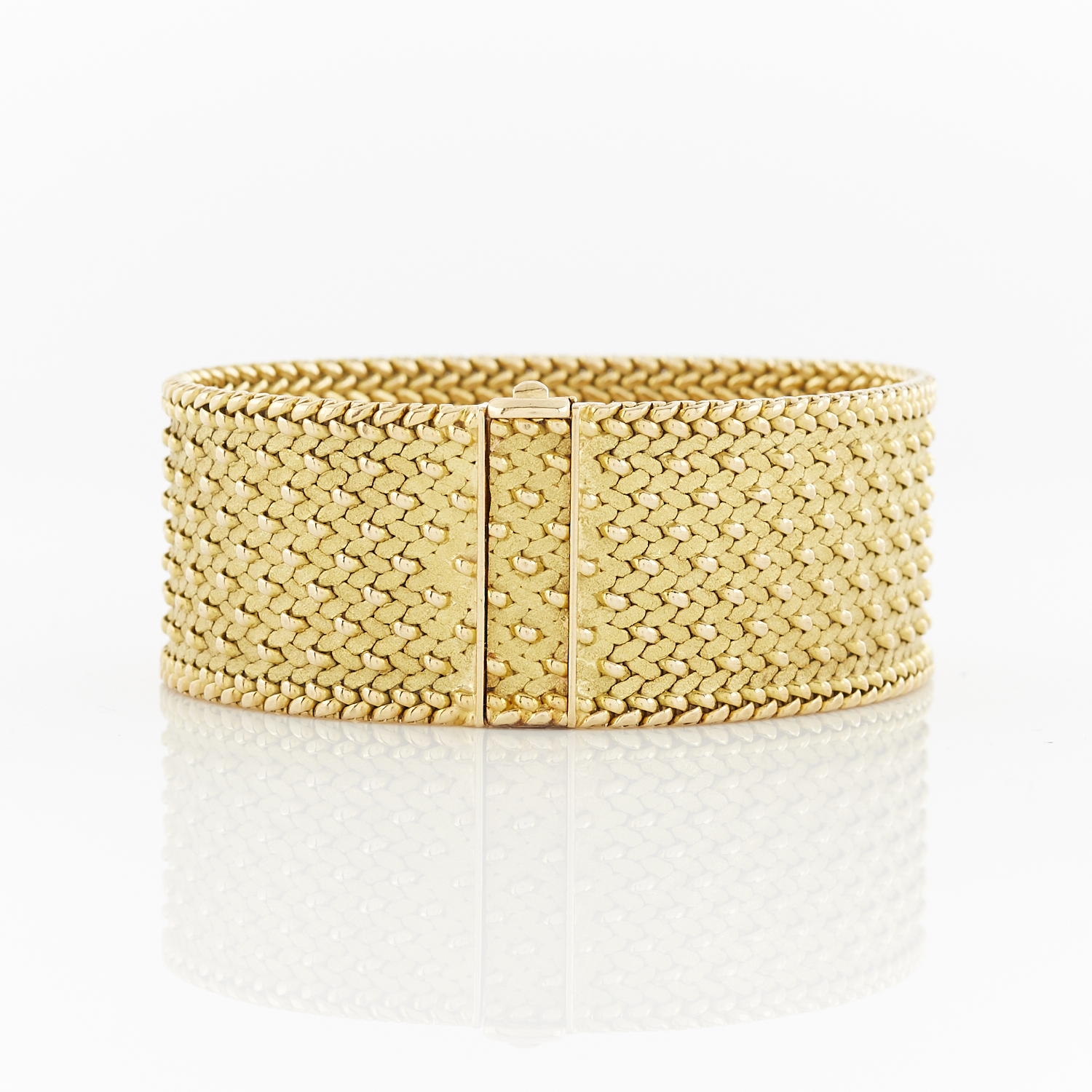 Georges L'Enfant 18k Gold Woven Bracelet - Image 7 of 16