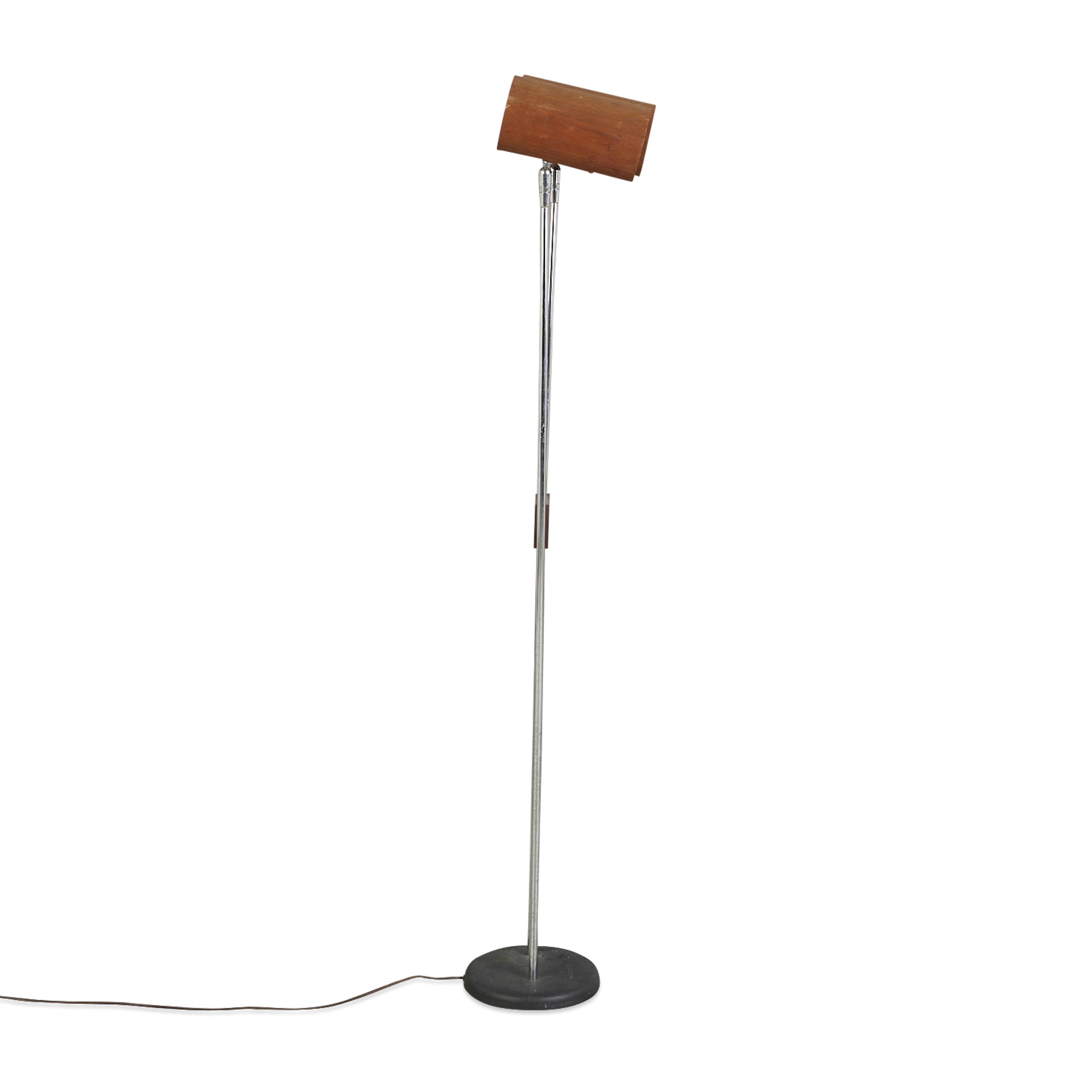 George Nelson "Holzzylinder" MCM Floor Lamp - Image 7 of 11