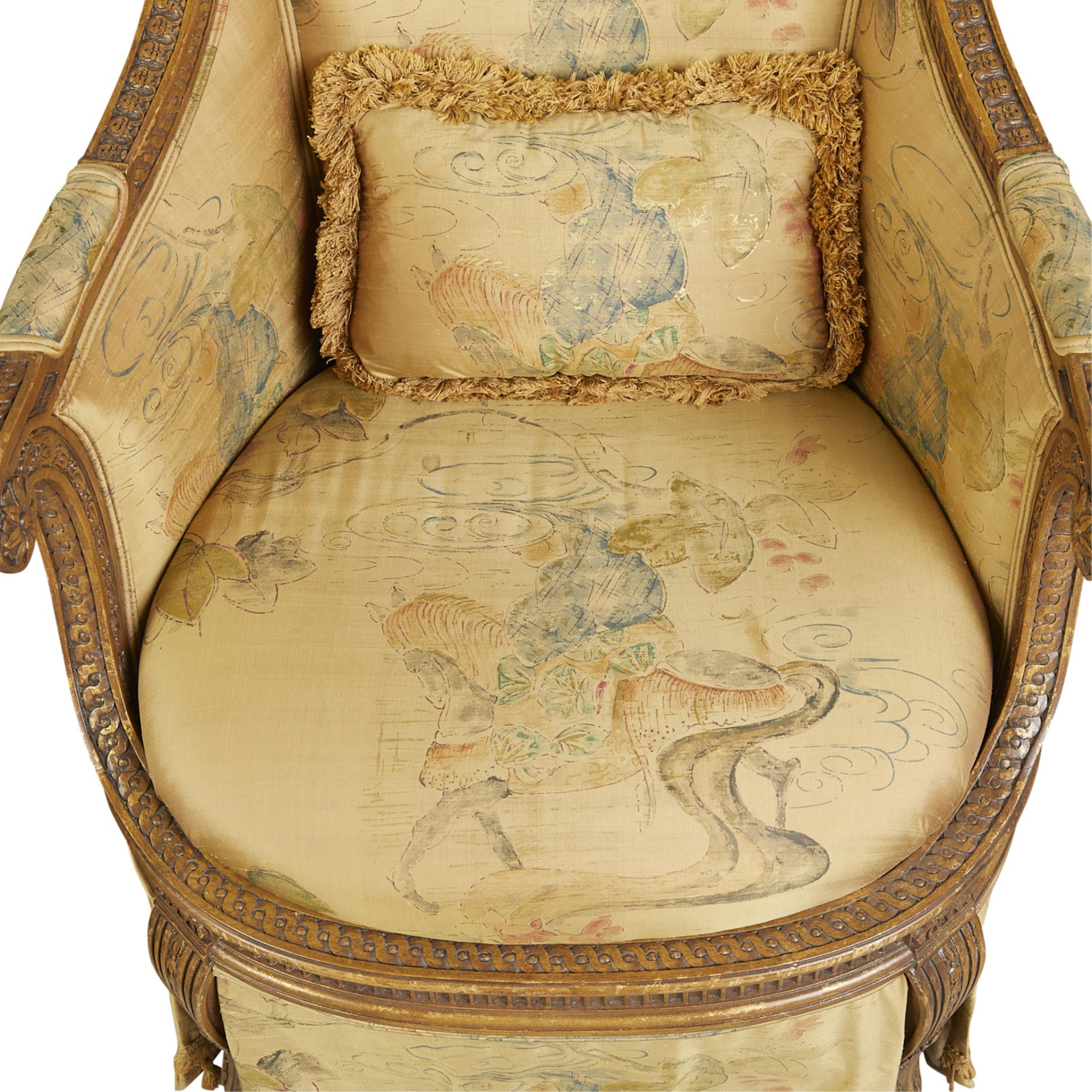 Set 4 Louis XVI Style Giltwood Bergeres Armchairs - Bild 17 aus 26