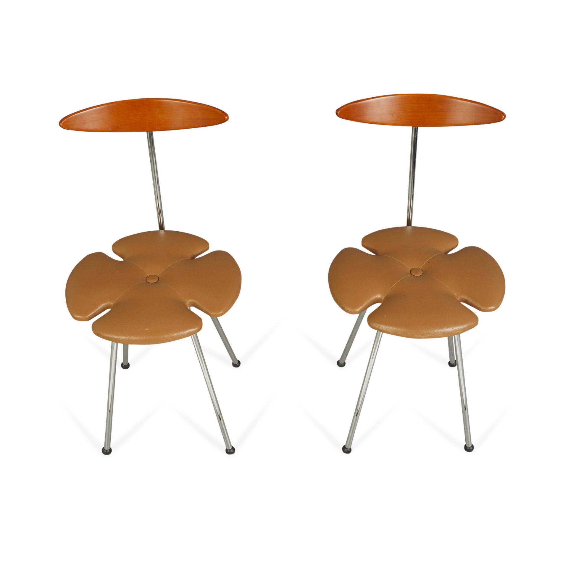 Pair Italian Effezeta "Clover" Chairs ca. 1970s - Image 8 of 15