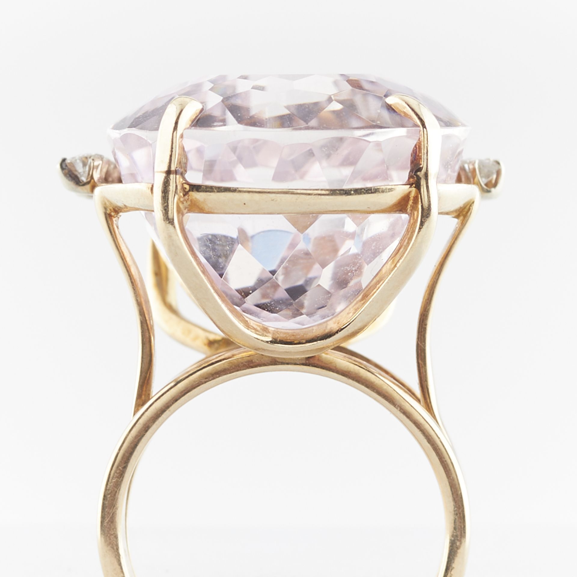 14k Yellow Gold & Kunzite Cocktail Ring - Image 9 of 11