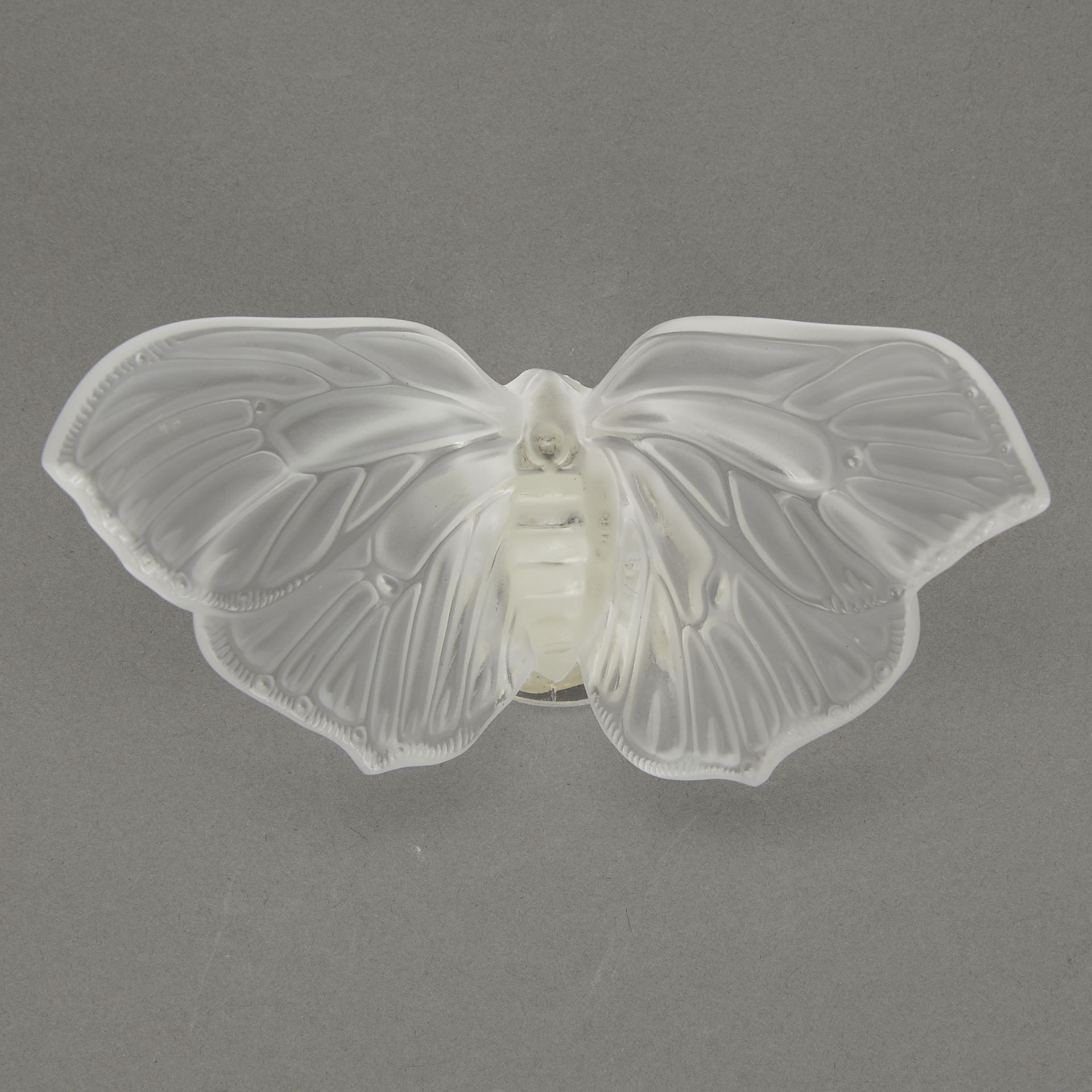 Lalique France Frosted Crystal Butterfly - Bild 2 aus 12