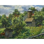 Henry Schnakenberg "Farm Buildings" Painting