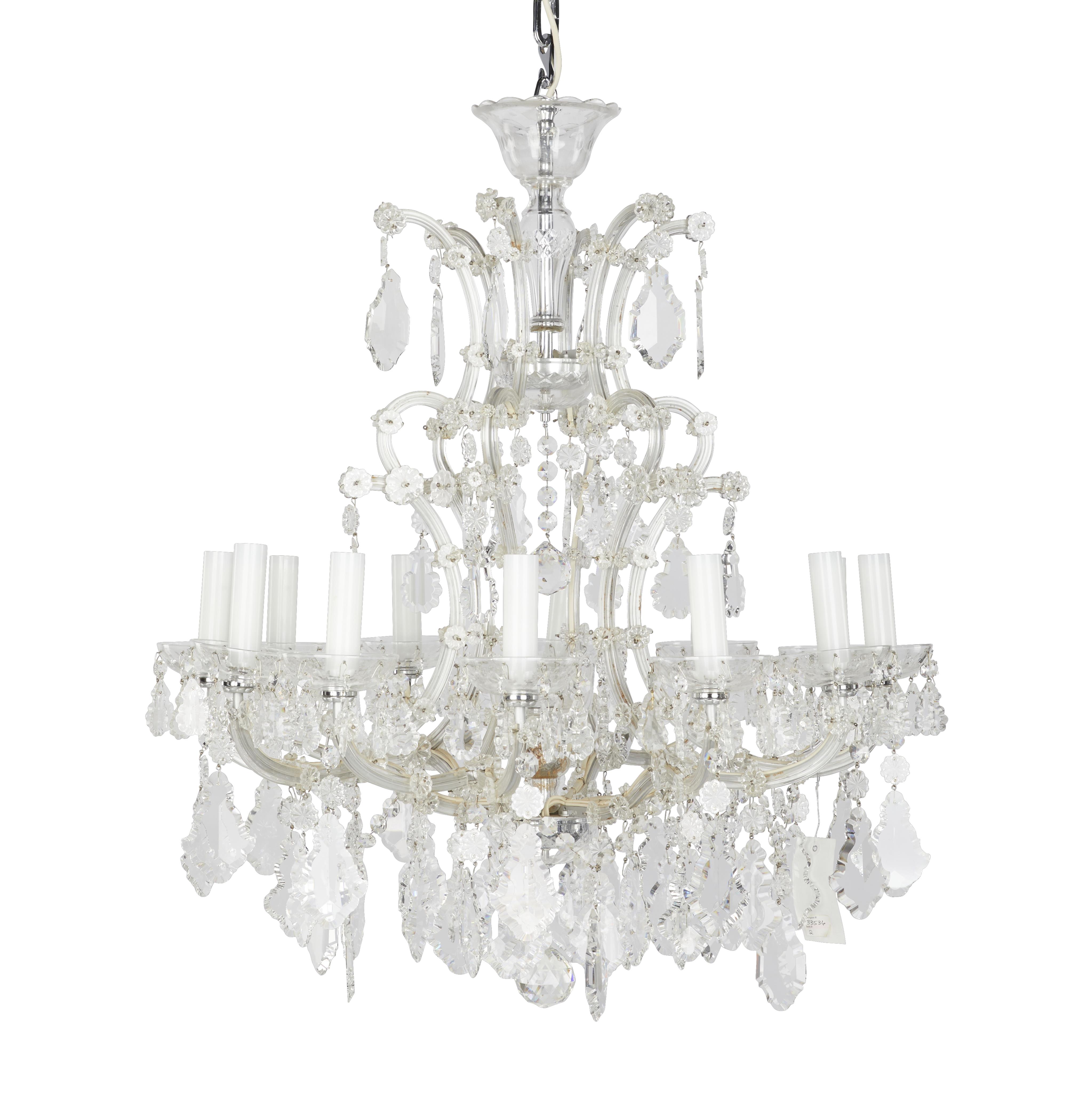 Maria Theresa Style Cut Crystal Chandelier - Image 4 of 17