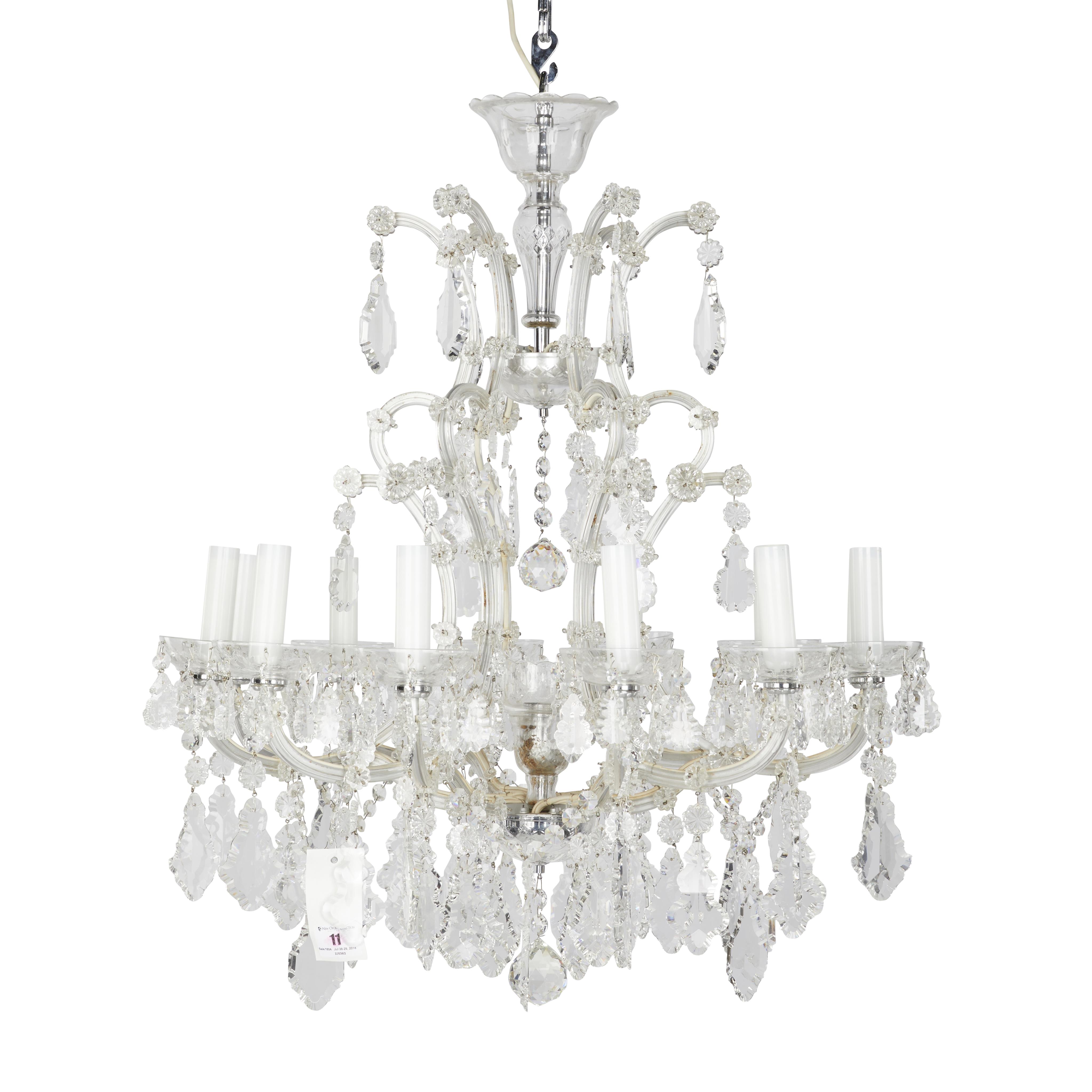 Maria Theresa Style Cut Crystal Chandelier - Image 5 of 17