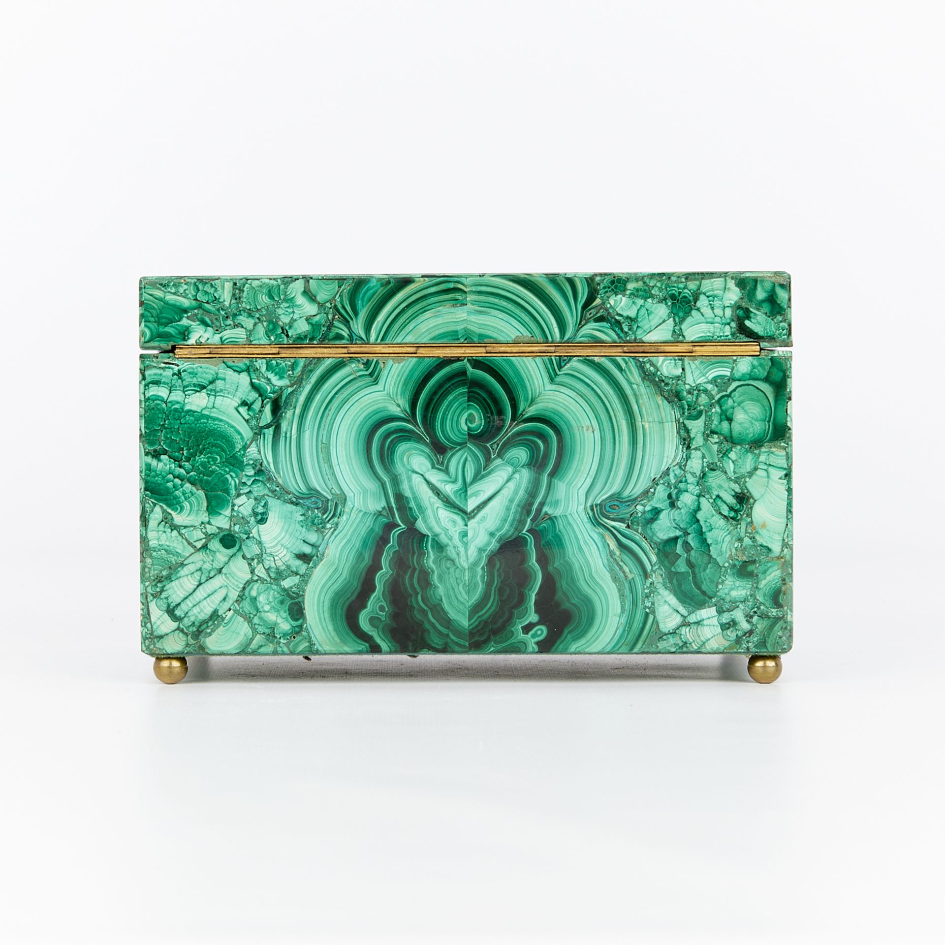 Russian Malachite and Gilt Metal Box - Bild 5 aus 12