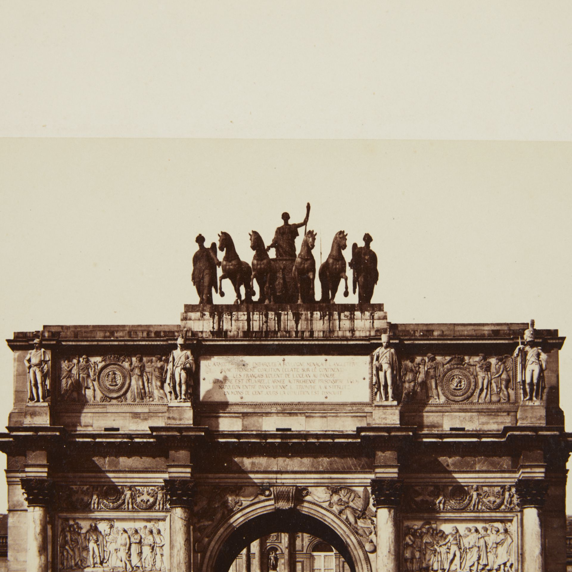 Edouard Baldus "L'Arc de Triomphe, Paris" Albumen - Bild 3 aus 7