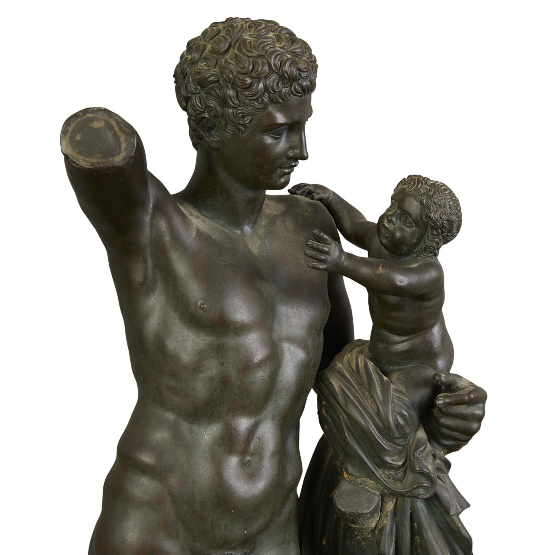 Bronze "Hermes and the Infant Dionysus" Sculpture - Bild 2 aus 11
