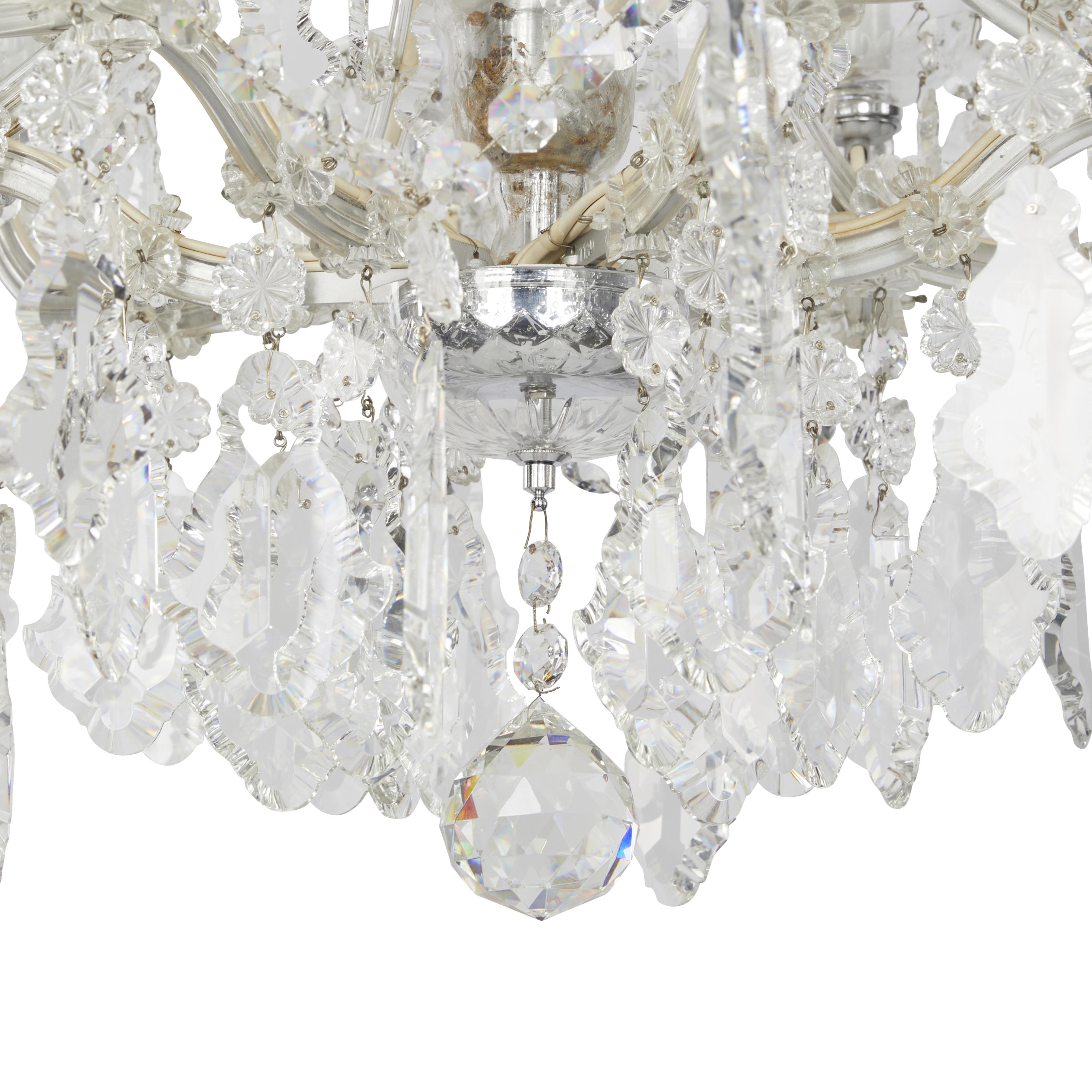 Maria Theresa Style Cut Crystal Chandelier - Image 10 of 17