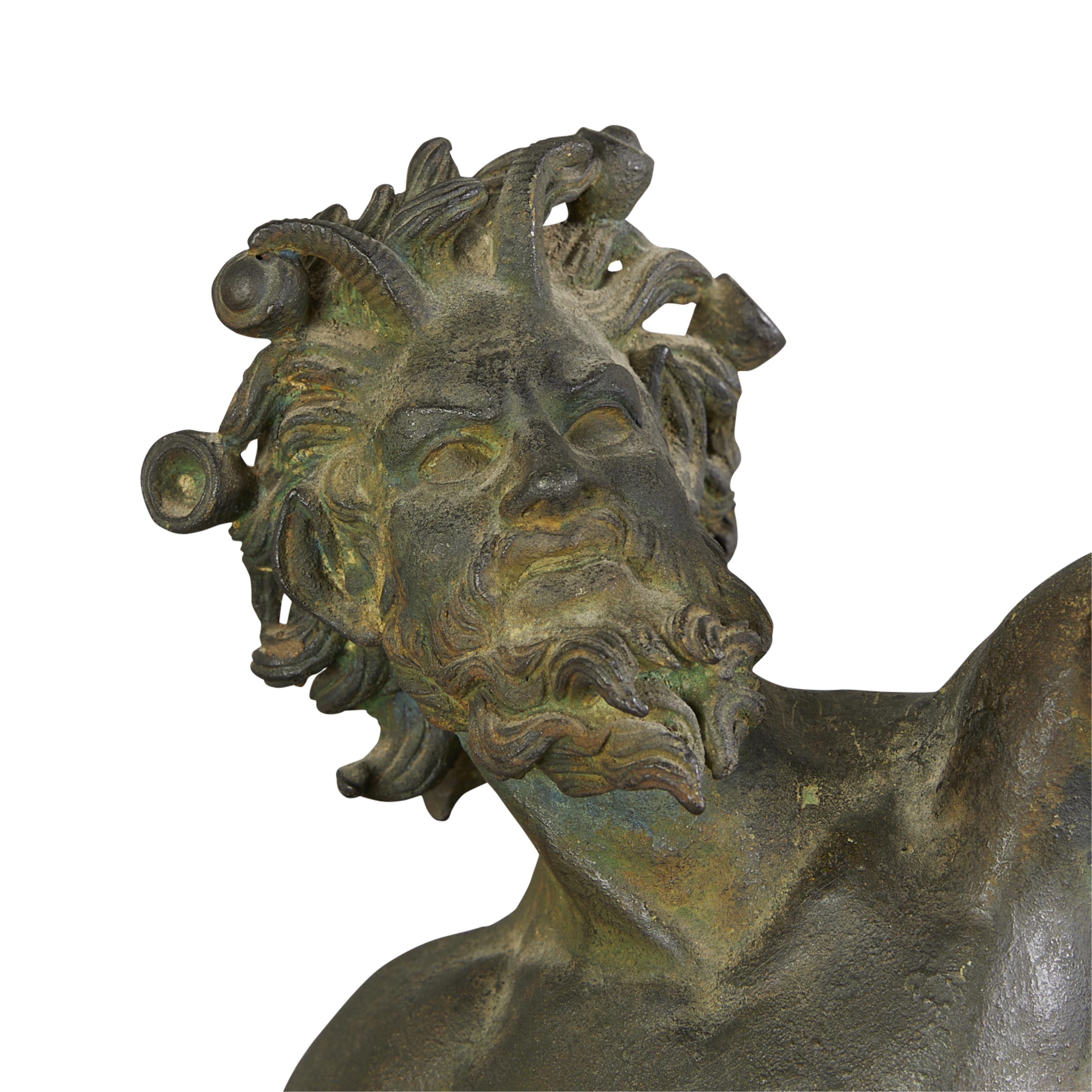 Chiurazzi Cast Bronze Dancing Faun of Pompeii - Image 2 of 10