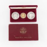 1984 Silver & Gold Olympic Proof Three Coin Set