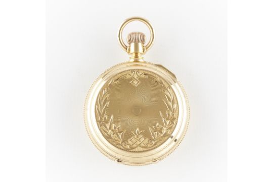 Waltham Royal 18k Gold Hunter Pocket Watch - Bild 3 aus 6