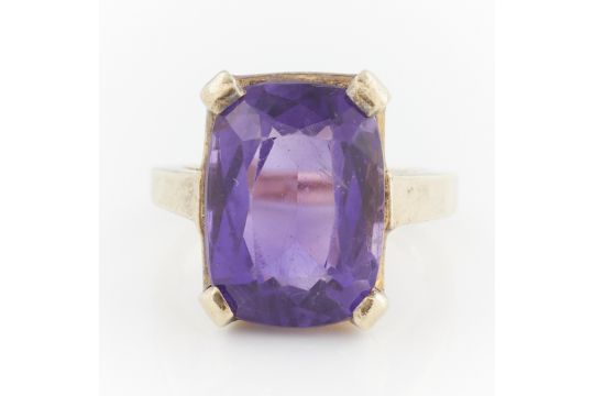 14k Amethyst Cocktail Ring & Earrings - Bild 4 aus 15