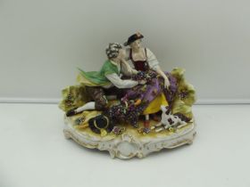 Saxony porcelain sculpture 19th century L 27 cm H 19 cm