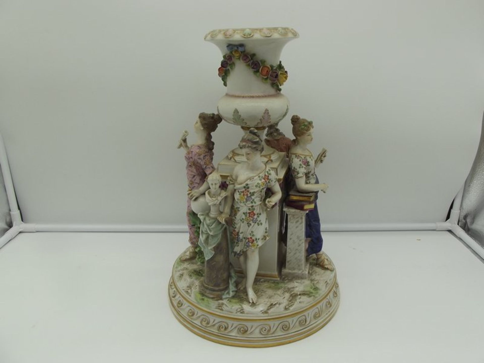 porcelain sculpture Saxony 19th century porcelain H 36 cm