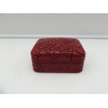 red lacquer box 10x9 cm