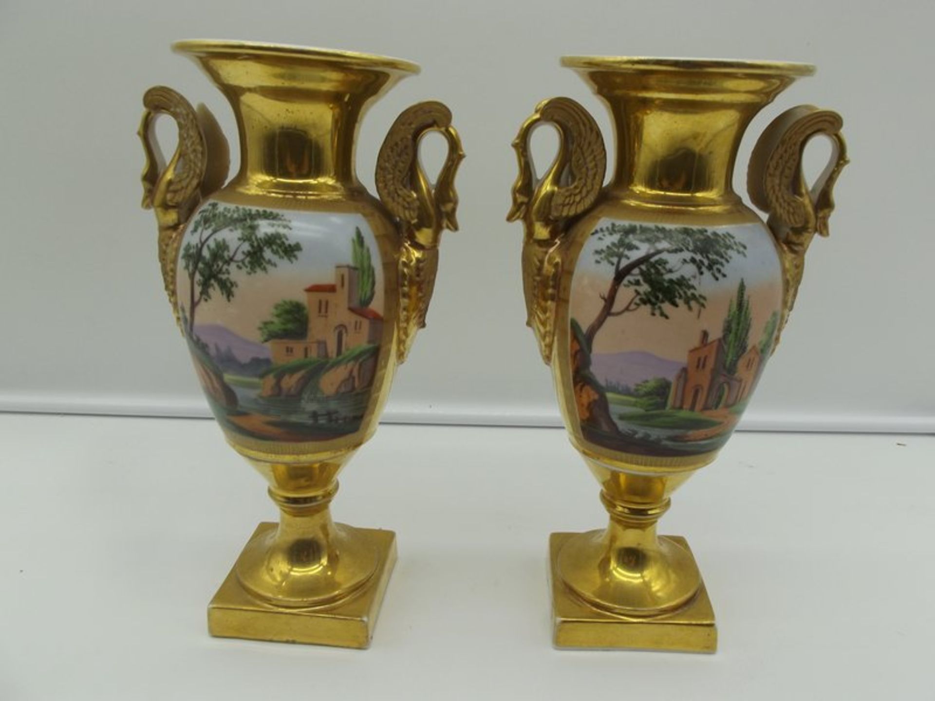 pair of empire vases - Image 2 of 2