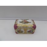 19th century Dresden porcelain box 13.5x9.5 cm