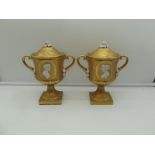 pair of porcelain vases H 23.5 cm