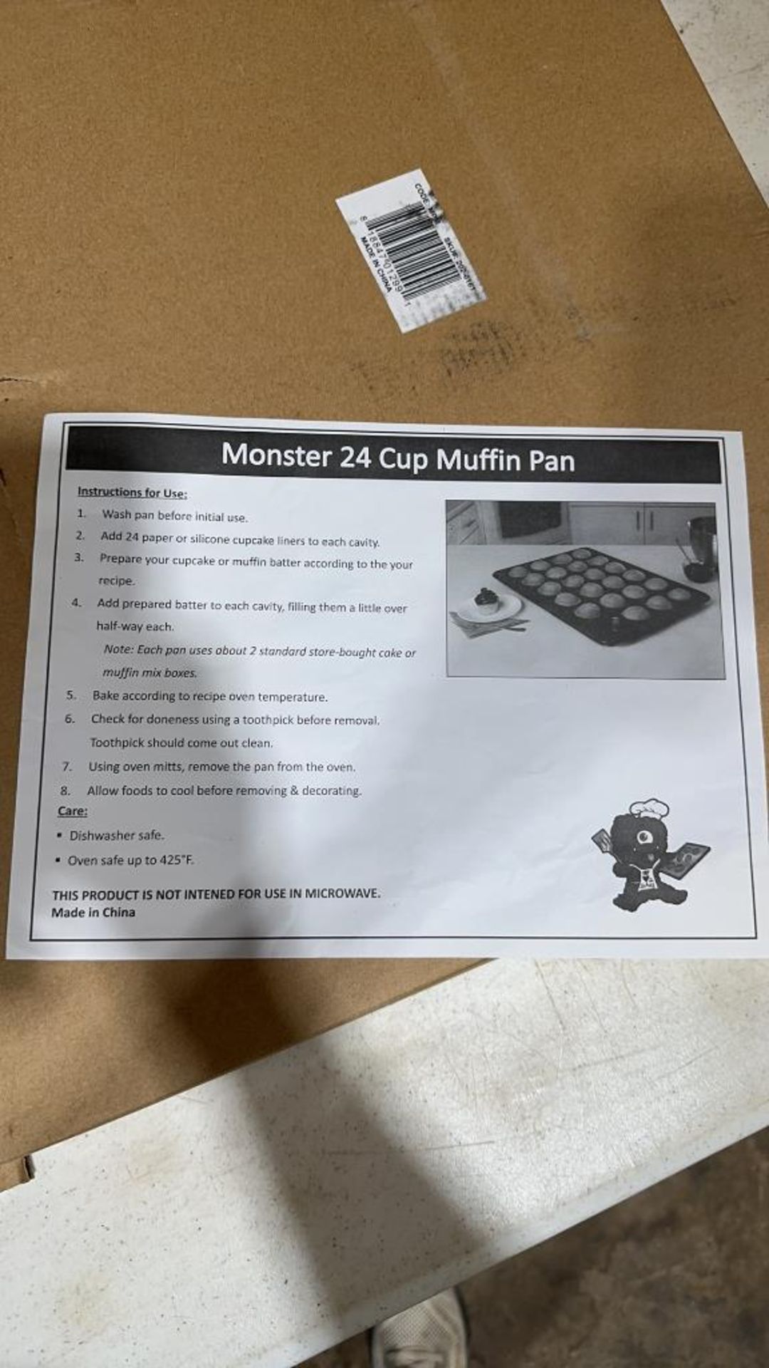 Monster 24 cup muffin pan - Image 3 of 3