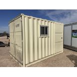 12' Storage container with walk door and end doors