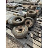 Pallet of misc small tires & rims