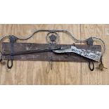 Rustic rifle wall coat rack