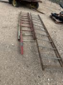 3 steel ladders