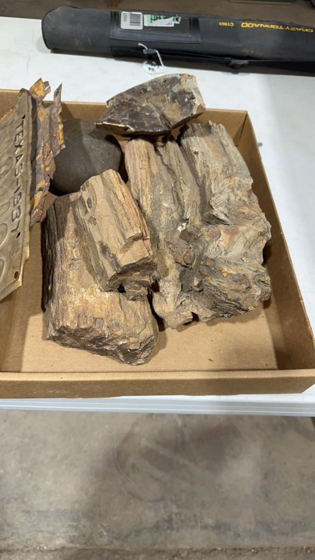 3 boxes of antiques & pet petrified wood - Image 36 of 40