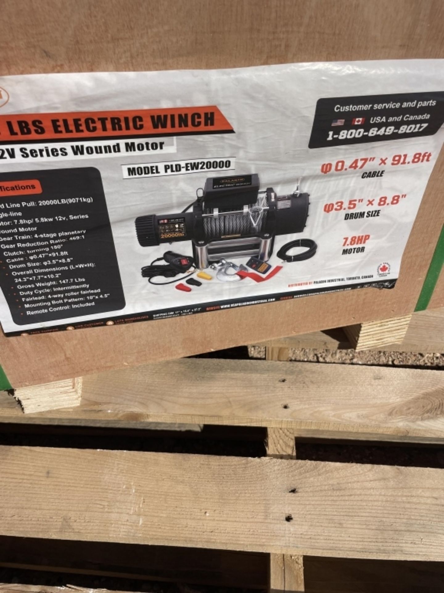 Paladin 20,000lb 12v electric winch - Image 2 of 4