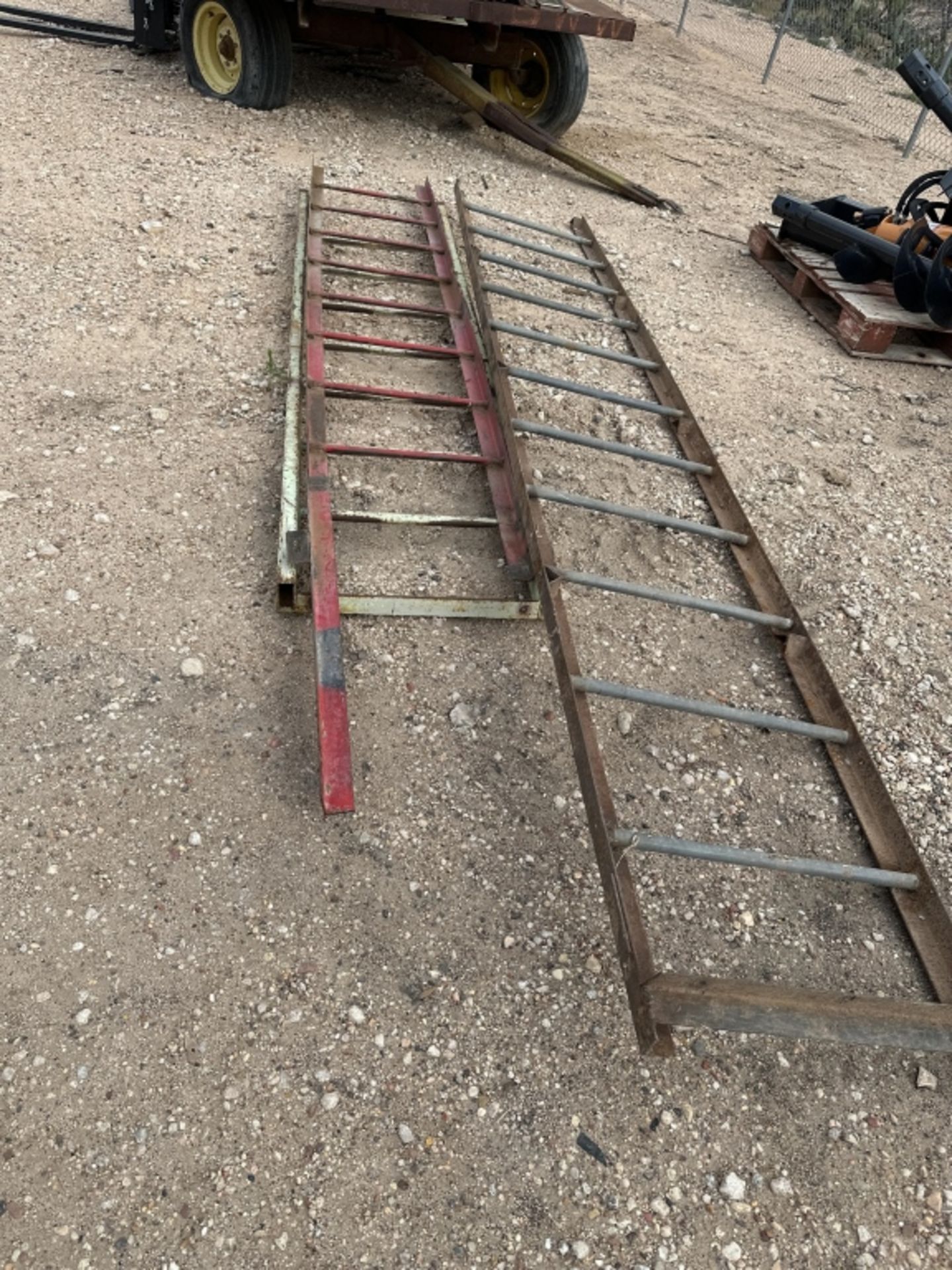 3 steel ladders - Image 2 of 4