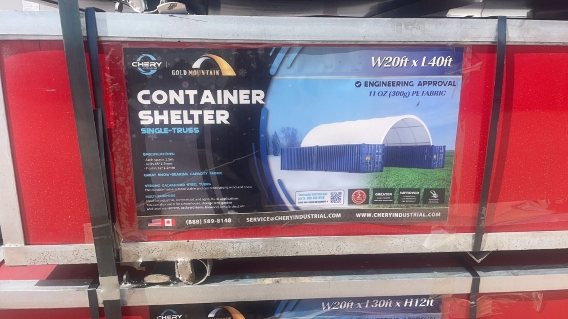 Unused 20x40 Dome Container Shelter in broken box - Image 2 of 4