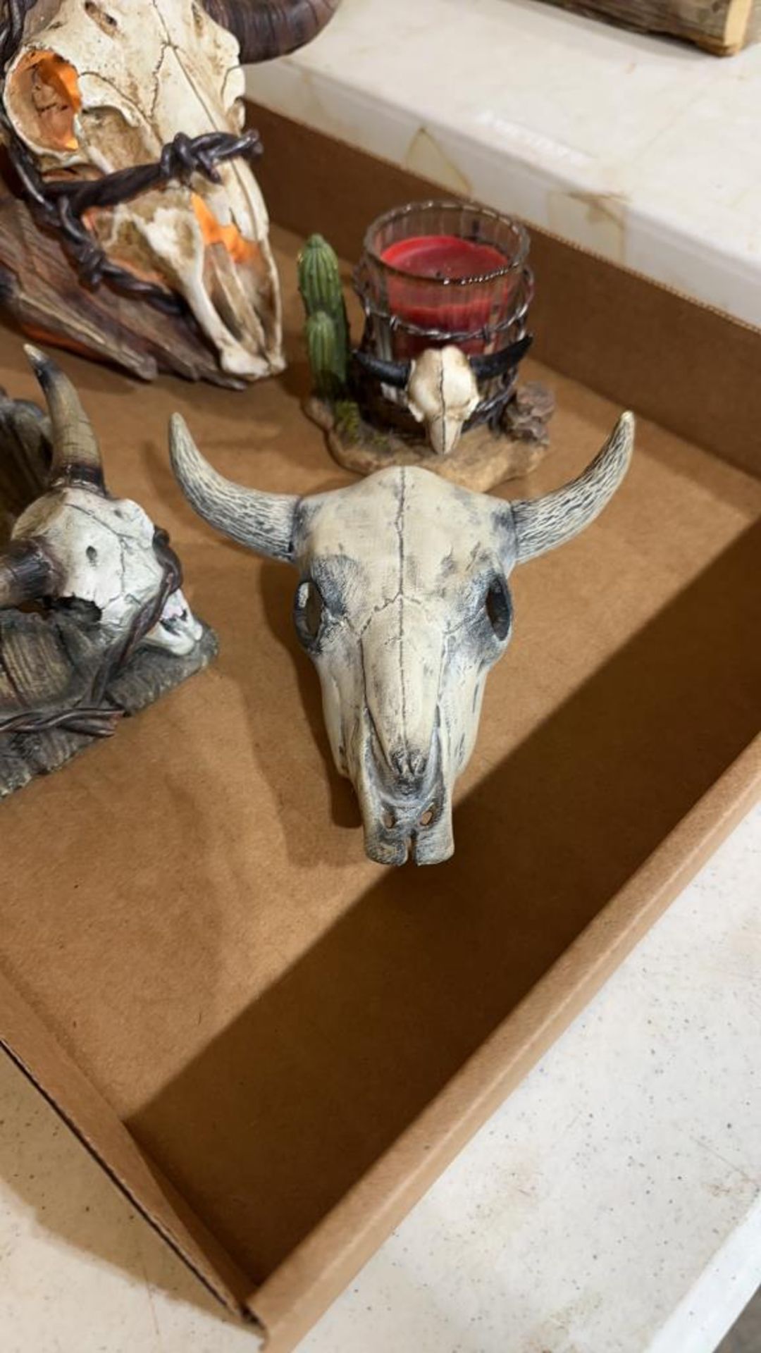 Box of cow skull decor - Image 16 of 16