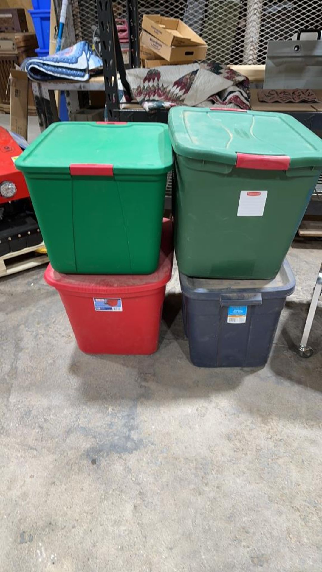 4 Misc Totes With Lids - Image 2 of 5