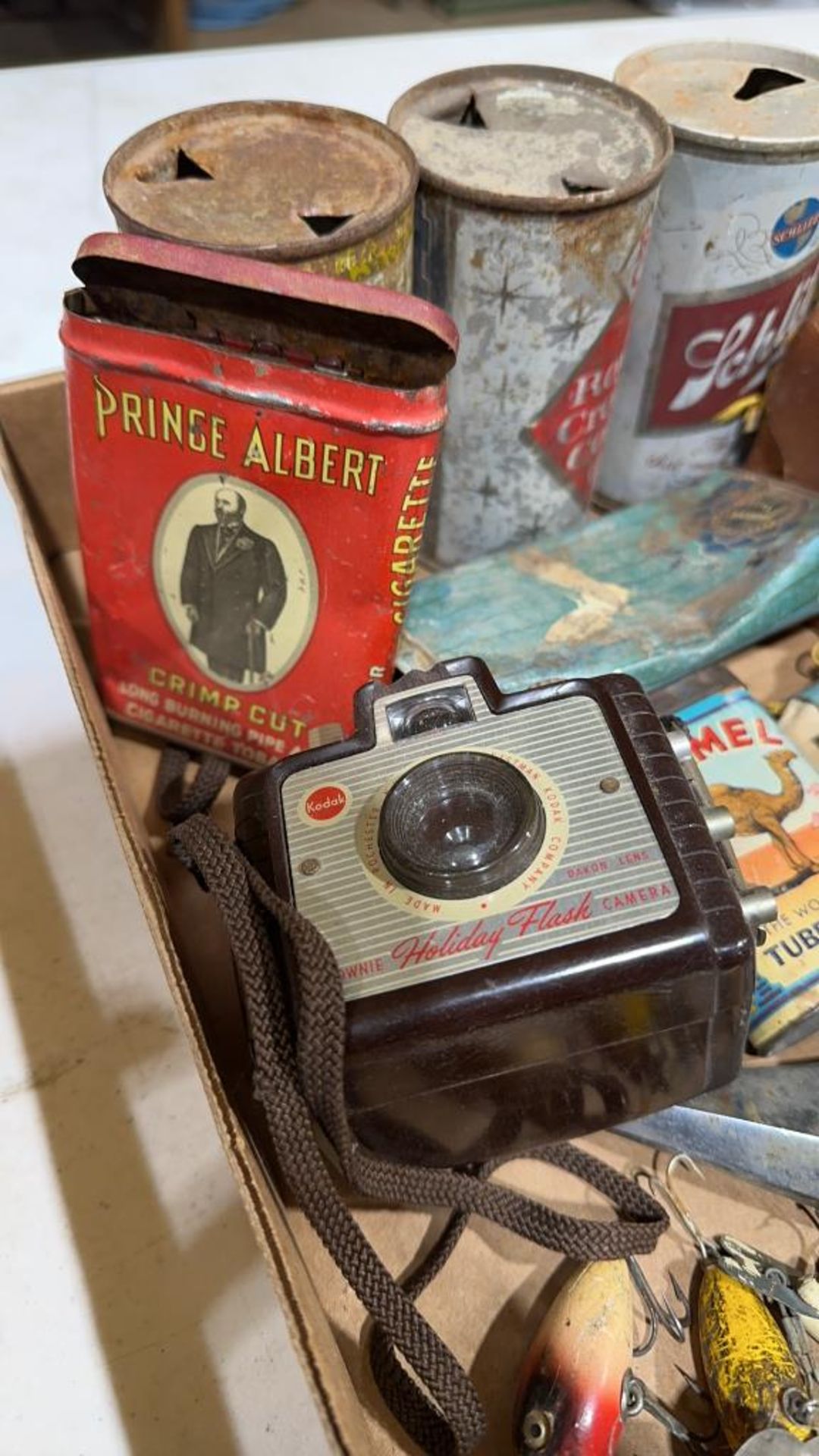 3 boxes of antiques & pet petrified wood - Image 7 of 40