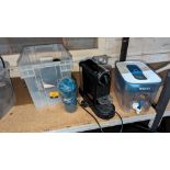 Mixed lot comprising Magimix Nespresso machine with demountable milk frothing compartment, Brita fil