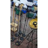 3 off 2 bulb floor standing lamps