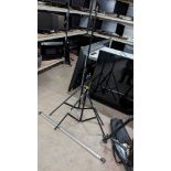 2 off Air cushion tripod based stands plus silver telescopic pole