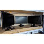 3 off assorted Dell widescreen monitors from 22" to 24". NB: all 3 monitors have internal power sup