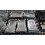 Approximately 26 assorted perforated gastronorm trays - assorted styles. This lot comprises the tot