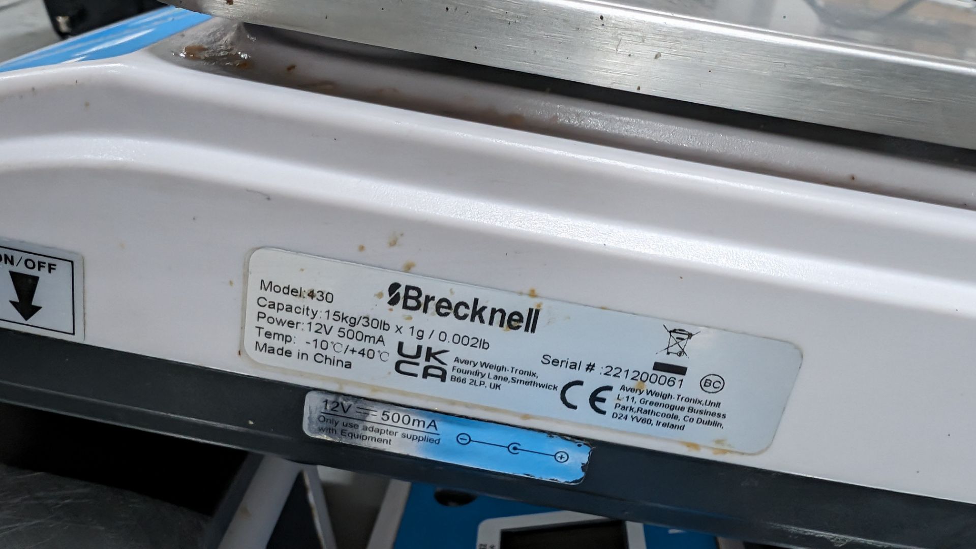 Brecknell model 430 portion control digital scales. NB no power supply. NB2 there is damage to the - Image 5 of 5