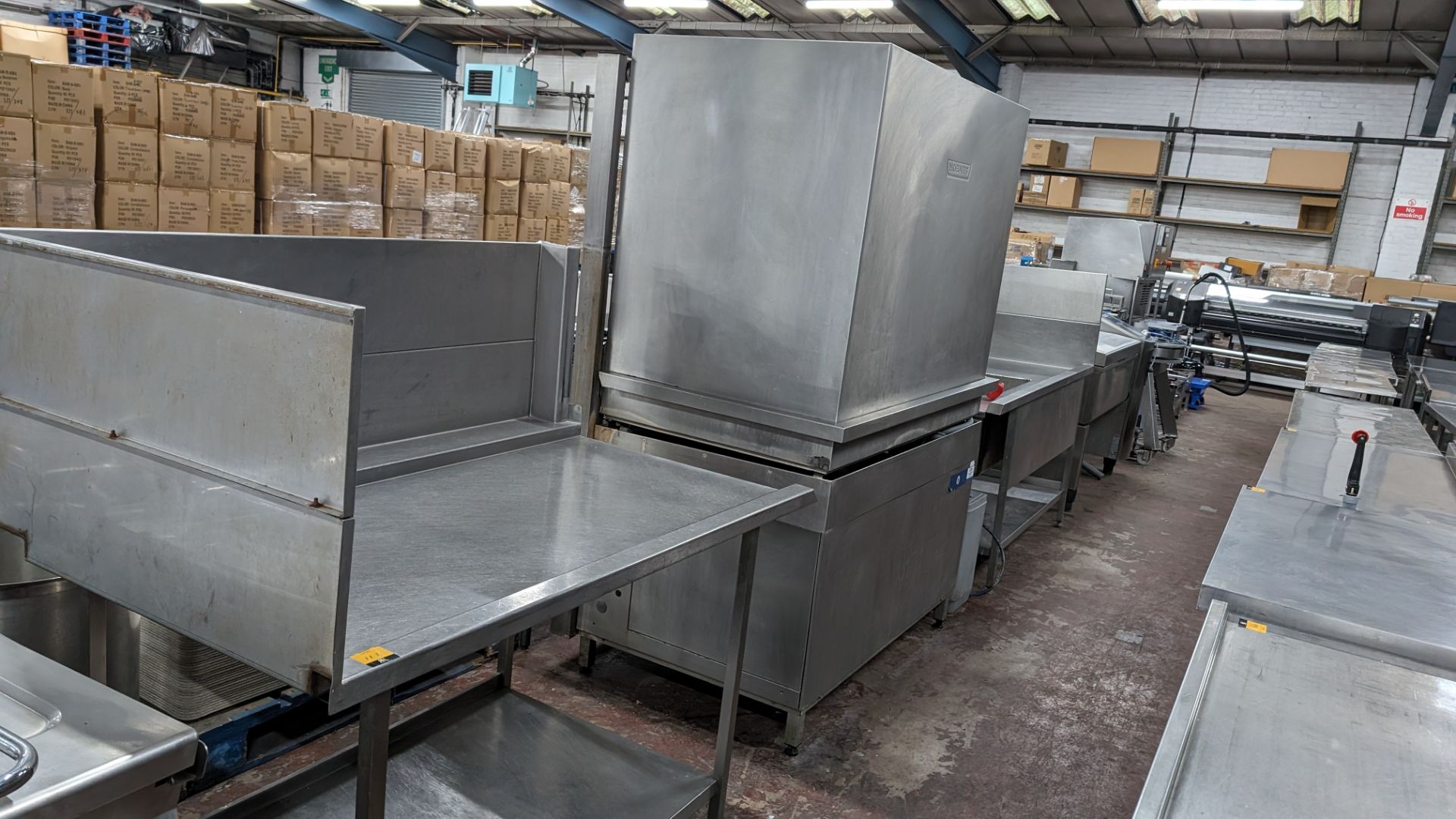 Hobart very large heavy duty commercial pass-through dishwasher including large stainless steel tray - Image 2 of 19