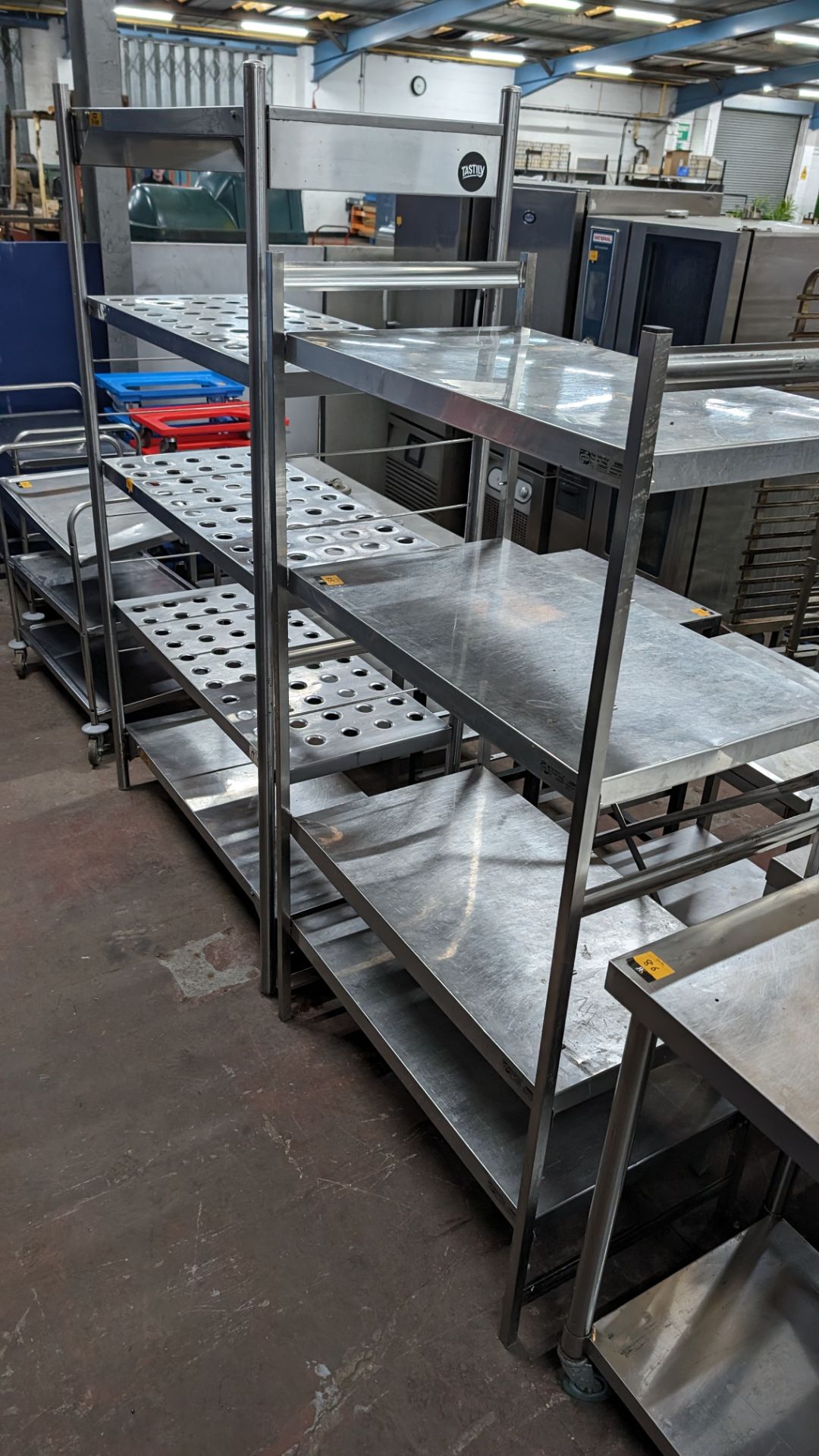 Viessmann stainless steel shelving unit with 4 shelves, max external dimensions 1000 x 1800 x 600mm - Image 2 of 4