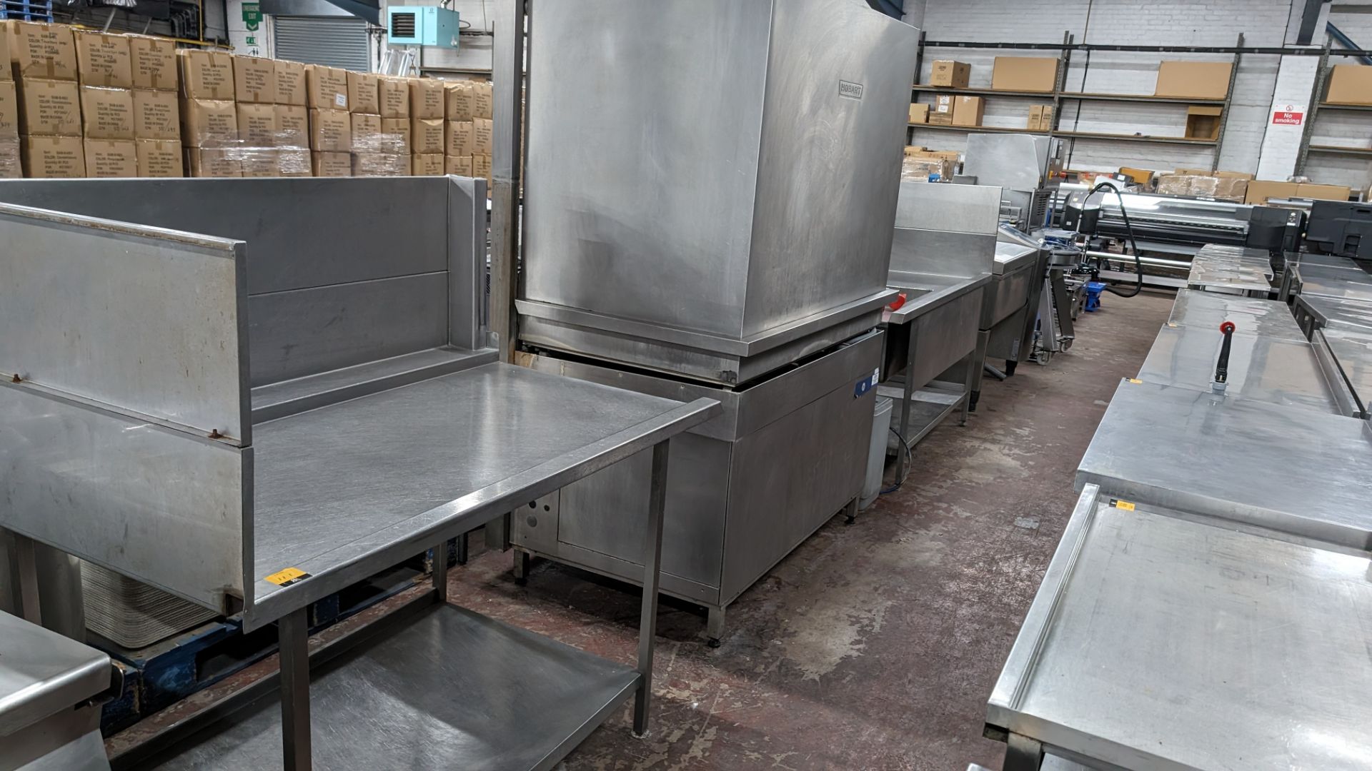 Hobart very large heavy duty commercial pass-through dishwasher including large stainless steel tray - Image 3 of 19