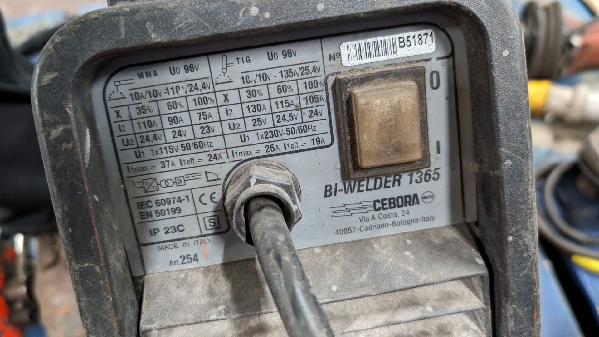 Cebora inverter bi-welder 1365 - Image 4 of 6