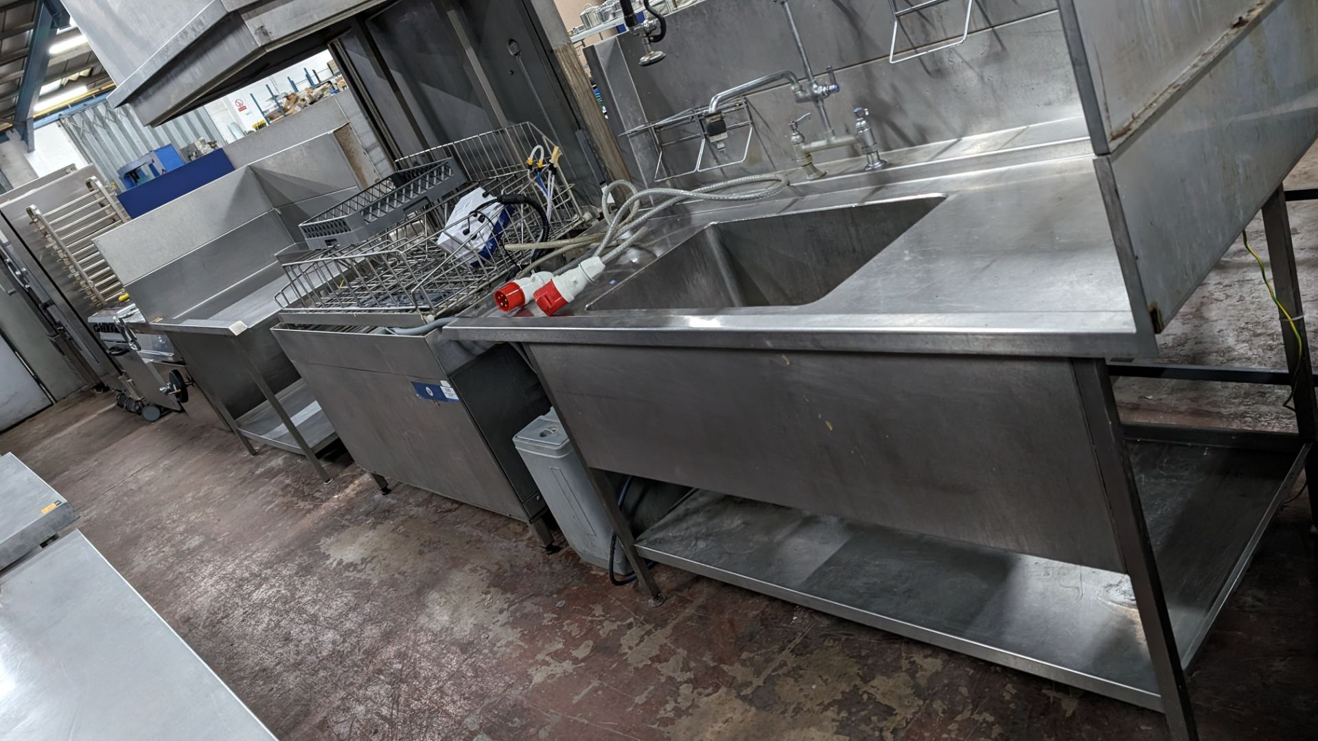 Hobart very large heavy duty commercial pass-through dishwasher including large stainless steel tray - Image 11 of 19