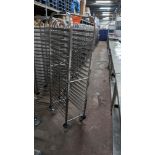 Vogue stainless steel gastronorm trolley capable of holding 20 trays