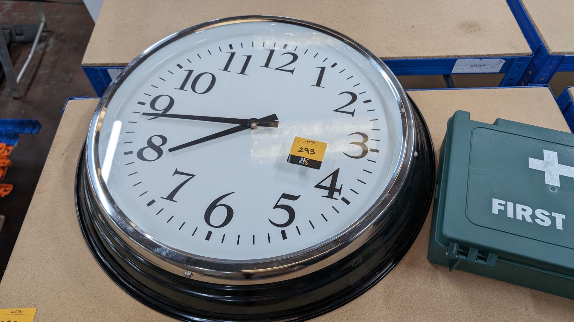 Mixed lot comprising large wall clock plus first aid kit & contents - Image 3 of 4